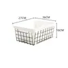 Cesta de Armazenamento de Ferro Estilo Japonês Cesta de Armazenamento de Lanches para Cozinha Cesta de Brinquedos para Mesa Quadro de Armazenamento de Máscaras para Banheiro Cosméticos