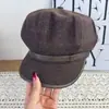 Sombrero Literario Retro Japonés para Mujer Casual Versátil Adelgazante Facial Sombrero Octagonal Elegante Sombrero de Pintor Otoñal Boina de Moda