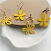 Aretes de Flor Simples Verano Fresco Gancho de Oreja s925 Elegantes Coreanos Simples Aretes Clip de Oreja para Mujer Tendencia Agujeros de Oreja