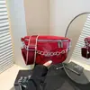 Verano Nueva Bolsa Cruzada de Pecho para Mujer, Moderna Pu Simple Estilo Retro Cadena Decorativa Riñonera, Bolso de Hombro de Moda