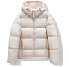 Nueva Chaqueta Corta de Plumas 2025 para Mujer, Holgada y Engrosada, Talla Pequeña, 90% Plumón de Pato Blanco, Abrigo de Invierno con Capucha, Moderno