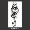 Nuevas Calcomanías de Tatuajes de Serpiente Oscuras Modernas Geniales Mamba Negra Culto de la Muerte Calcomanías de Tatuajes con Forma de Calavera de Serpiente