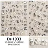 Redanco5D Embutido Ins Celebridade da Internet Adesivos para Nail Art Folha Prateada Desenho Animado Coelho Fofo Decalques para Unhas Dr1933