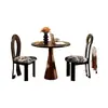 Silla de sirena retro de madera maciza estilo vintage con respaldo, silla de comedor minimalista nórdica para el hogar, silla de tocador para dormitorio