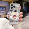 One Piece Luffy Orden de Recompensa Manzana 18:00 Funda Protectora Anticaídas para Teléfono Iphone17 Gear Five Nika Cubierta Protectora Transparente