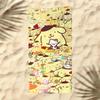 Toalha de Praia Sanrio Infantil Estampa de Desenho Animado Gatinha Kitty Toalha de Banho Estampada Microfibra Secagem Rápida para Natação Beira-Mar
