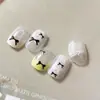 Pegatinas para Uñas, Pegatinas en Relieve, Calcomanías Pequeñas de Moño para Uñas, Exquisitas y Sencillas, Accesorios de Pegatinas de Moda Estilo Chanel