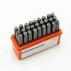 Conjunto de 27 peças 3mm cinzel punção de aço para gravação de letras maiúsculas DIY couro escultura joia anel usando aço de alto carbono