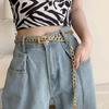 Combinación de cadena de cintura europea y americana transfronteriza con múltiples colgantes de moda dorados, accesorios geométricos a juego con la cadena del cuerpo del vestido