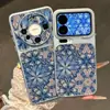Mandala Azul Aplicable para Funda de Teléfono Apple 18promax 17pro/16 Huawei Xiaomi 15 vivo Ventana Grande
