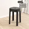 Taburete de plástico para uso doméstico, banco redondo engrosado, apilable, adecuado para mesas de comedor, extra grueso, resistente y duradero, silla alta