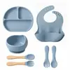 Suprimentos para Mãe e Bebê Transfronteiriços Babador de Silicone Personalizado Prato Mordedor Copo Louça de Silicone Suprimentos de Silicone para Bebê Personalizado