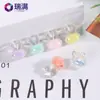 Fábrica Directa Suministro Hecho a Mano DIY Cadena para Teléfono Móvil con Cabeza de Conejo de Color Interior de 16 mm Accesorios de Joyería Acrílica para Tocados