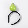 Diadema para el cabello con forma de fruta y verdura, pinzas para el cabello para mujer, accesorio para la cabeza distintivo, creativo y divertido, diadema de presión para lavarse la cara, goma para el cabello, cueva para el cabello