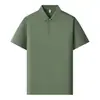Camisa polo 100% algodão mercerizado de fibra longa logo personalizado absorvente de umidade que afasta o suor lapela proteção solar anti-rugas camiseta polo masculina