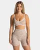 Teveo Esportes Outdoor Sem Costura Cor Contrastante Estampa de Leopardo 3D Conjunto de Shorts Calças Yoga Fitness Roupa de Yoga