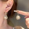 Pendientes de perlas naturales de agua dulce retro francesas, tejidos a mano, chapados en oro y cobre, con forma de gota de aguja de plata 925, al por mayor