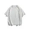Camiseta Básica Tendência Estilo College Studio One para Homens e Mulheres, Top Versátil de Verão Soltinho de Manga Curta St3504
