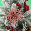 Decorações de Natal Flores Artificiais de Natal 14cm Flores Auspiciosas Pingentes para Árvore de Natal Flores com Pó Dourado