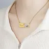 Comercio exterior estilo rojo en línea nuevo sobre abierto collar de carta de amor regalo del Día de San Valentín collar de pareja de acero inoxidable hombres y mujeres