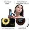 Luz magnética de celular transfronteiriça, luz portátil de mão para transmissão ao vivo, fotografia e realce de beleza, uma mini luz de bolso para tirar fotos