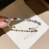 Pulsera Geométrica Minimalista Estilo Coreano con Circonita Forma de Gota de Agua Pulsera de Color Dopamina Joyería Exquisita de Lujo Ligero Venta al por Mayor