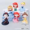 Figuritas de Princesas Versión Q Blancanieves Cenicienta Bella Elsa Decoraciones de Escritorio Decoraciones de Vitrina Decoraciones para Pasteles al por Mayor