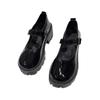 Zapatos Mary Jane de suela gruesa para mujer, novedad de verano 2024, estilo vintage de tacón grueso de una sola capa, estilo británico, combinables, informales, pequeños, de cuero para mujer.