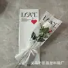 Dia dos Namorados Amor Bolsa Reta Rosa Bolsa de Flor Única Bolsa de Embalagem à Prova d'Água Arranjo de Flores Floricultura Quiosque de Arranjos Florais Flores Frescas