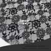 Tela de encaje de crisantemo arrugado negro tela jacquard de cuentas pequeñas calada moda cárdigan pequeño para mujer tela de cheongsam