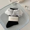 Calcetines Medios de Encaje Grande Estilo Ballet Corea del Sur Ins Color Sólido Combinan con Todo Calcetines de Felpa Verano Malla Fina Calcetines Medios para Mujer