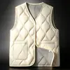 Chaleco Ligero de Algodón Estilo Nuevo 2026 para Mujer, Chaleco Corto sin Cuello Otoño e Invierno, Chaqueta Redonda Talla Grande