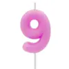 Velas de Número Redondas 7 Cores Decoração Simples de Bolo Estilo Ins Velas de Aniversário Lembrancinhas Fabricante Atacado