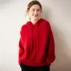 Nuevo Suéter con Capucha de Punto Holgado de Cachemira para Mujer Estilo Casual Simple Versátil Otoño 2026