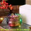 Bolsa da Fortuna Colorida de Cristal de Ano Novo Tigela de Tesouro de Vidro Ornamento de Vela de Incenso Atrator de Riqueza