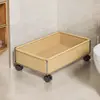 Estante de almacenamiento para baño, organizador plano y móvil, estante para debajo del inodoro con ruedas, estante de almacenamiento para detergente de lavandería