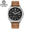 Augusten Relógio Mecânico Zero Novo Pulseira de Couro Masculina Luminoso Totalmente Automático Relógio Mecânico Relógio Masculino Casual