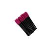 Al por mayor 50 por paquete de cepillo para pestañas de varilla negra cabeza de cepillo de nailon cepillo para cejas flexible
