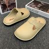 Cross-border nova moda de verão simples sapatos de buraco antiderrapante desodorante casual hole shoes fundo grosso fechado chinelos de dedo para as mulheres