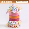 Barra de hielo personalizada hilo de bucle tejido a mano hilo para orejas de dona DIY hilo esponjoso de grosor medio apto para principiantes