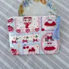 Bolsa Cosmética Linda Azul Caricatura Mini Billetera Algodón Puro Bolsa Pequeña de Tela Auriculares Lápiz Labial Bolsa de Almacenamiento Portátil