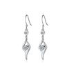 Aretes de Plata Esterlina Estilo Coreano, Aretes de Moda, Estilo de Lujo Accesible Ins, Ganchos Largos para las Orejas, Borlas Simples, Aretes de Plata Pura 999