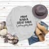 Amazon top MOM NANA GREAT NANA letras europeas y americanas moda cuello redondo manga larga suéter estación independiente