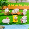 Nuevos adornos para jardín de paisaje en miniatura, con lindas margaritas, para paisajismo y decoración DIY de uso diario; artesanías de plástico al por mayor