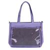 Gelatina Transparente Correa de PU Malla Bolso Dolor Hombro Único Tote Desmontable Periférico de Anime Mochila Estilo Universitario Tendencia