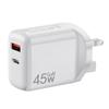 Cargador PD QC3.0 de Nitruro de Galio de 45W Adaptador A C de Doble Puerto 45W Adaptador para Notebook de Calibre Británico