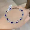 Pulseira Fashion Estilo Europeu e Americano Brilhante Diamante Oval Zircônia Colorida Luxo Leve Design de Nicho Temperamento de Alto Padrão Iluminador Joia Versátil