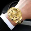 Cristal de reloj con luz azul reloj para hombre correa de acero reloj de cuarzo con tres agujas para negocios y ocio