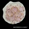 24mm gelatina flor de cuenco de cinco pétalos bronceado dos colores hecho a mano diy accesorios para joyería en línea rojo transmisión en vivo suministro en stock