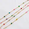 Collar de cuentas de dopamina, fresco y elegante, diseño versátil, diseño de nicho, se puede usar en capas, cadena de clavícula de cuentas coloridas